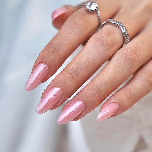 Lotus Glazed Almond Nails - Soft Gel Press On