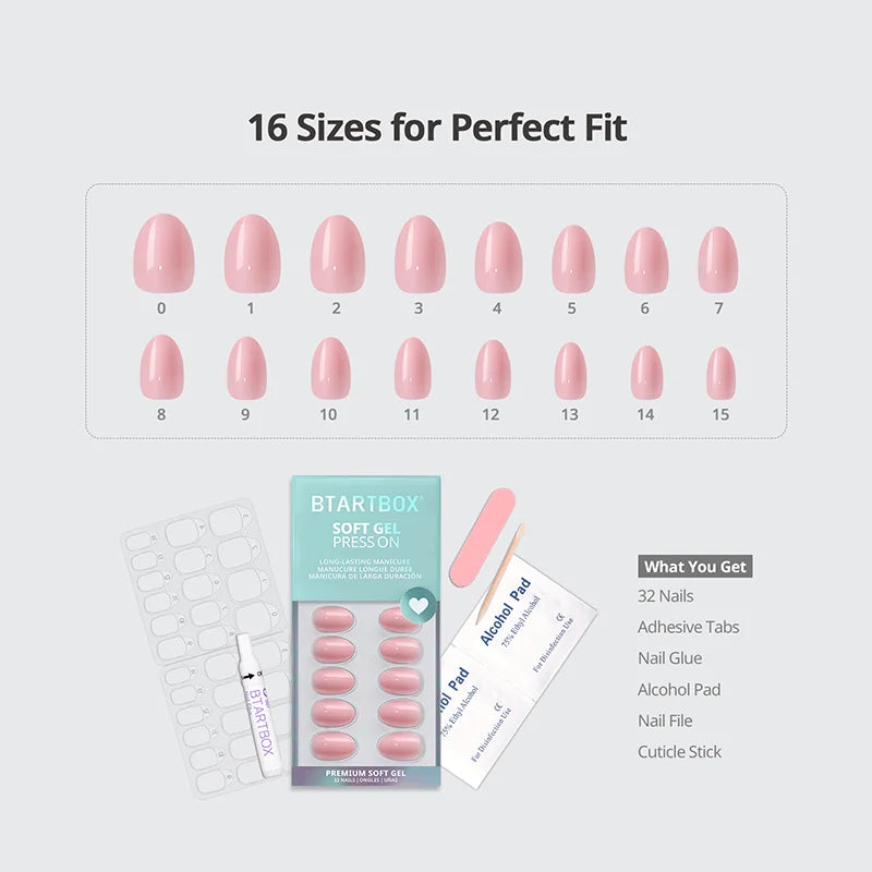 Quiet Poise Almond Nails - Soft Gel Press On