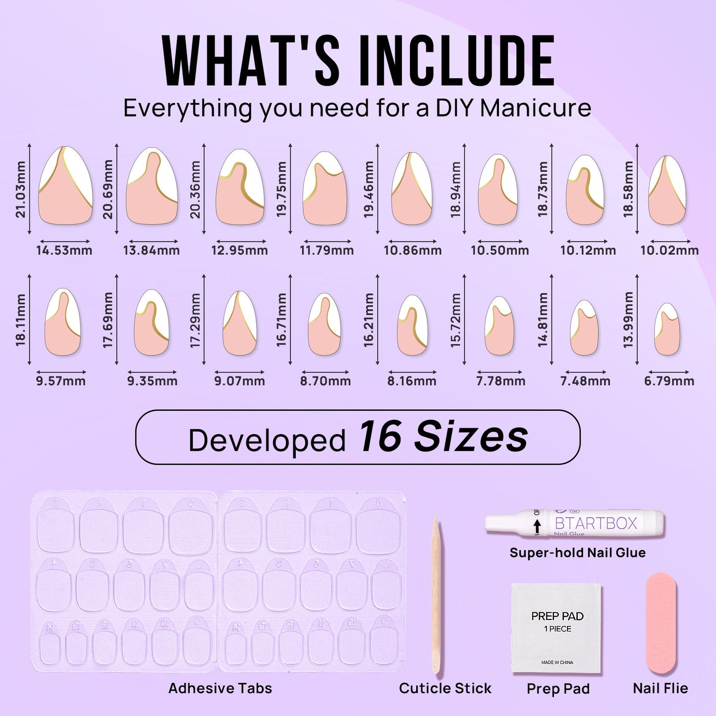 Tiny Gloden Almond Nails - Soft Gel Press On
