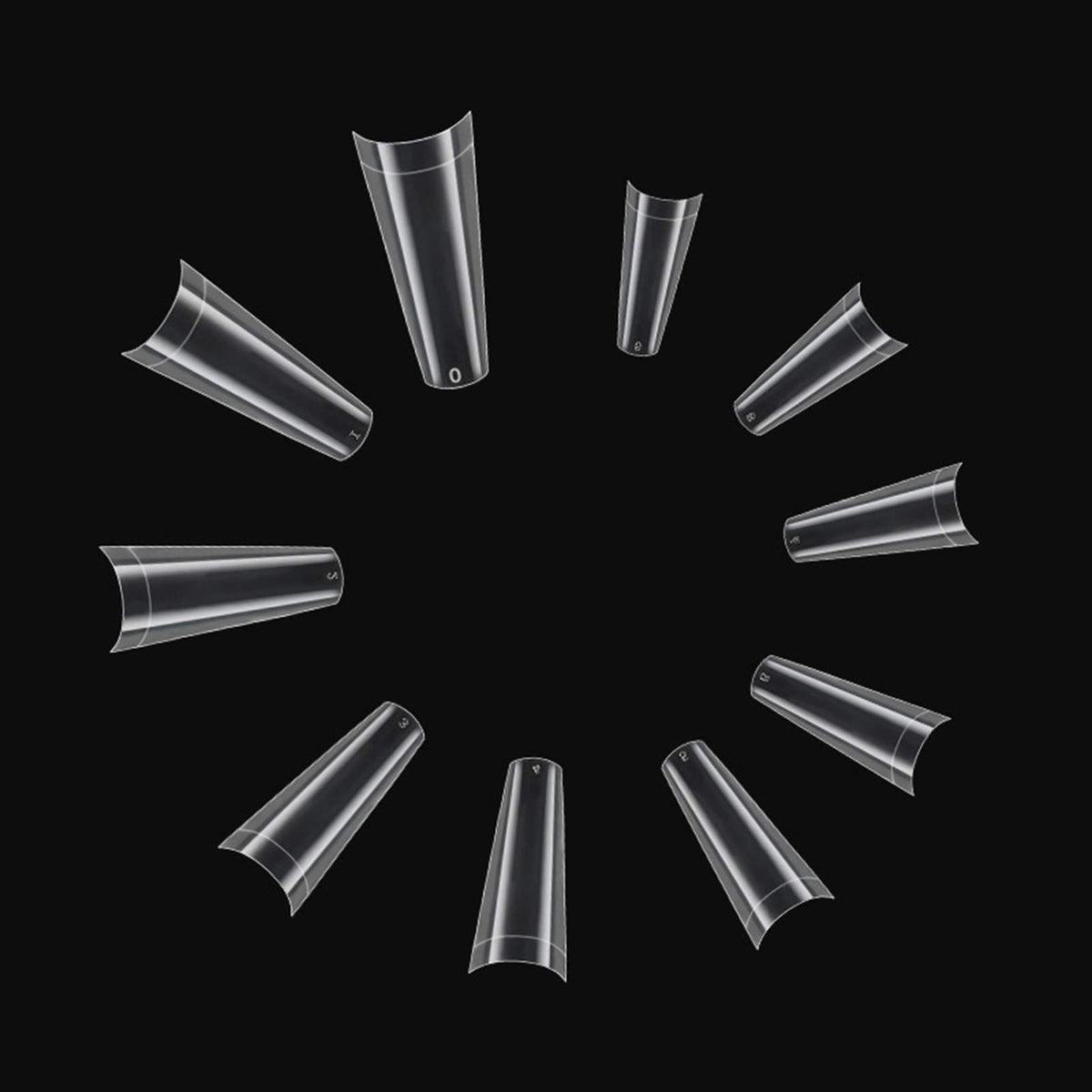 Clear Nail Tips 400pcs Acrylic Fake Nails with Storage Case 10 Sizes Long False Nail for Lady Nail Salons and Home DIY Nail Art VXN Beauty