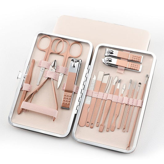 Nail Clippers for Men Women, 18 In 1 Stainless Steel Nail Kit Professional Manicure Pedicure Kit Nail Scissors Cuticle Trimmer VXN Beauty