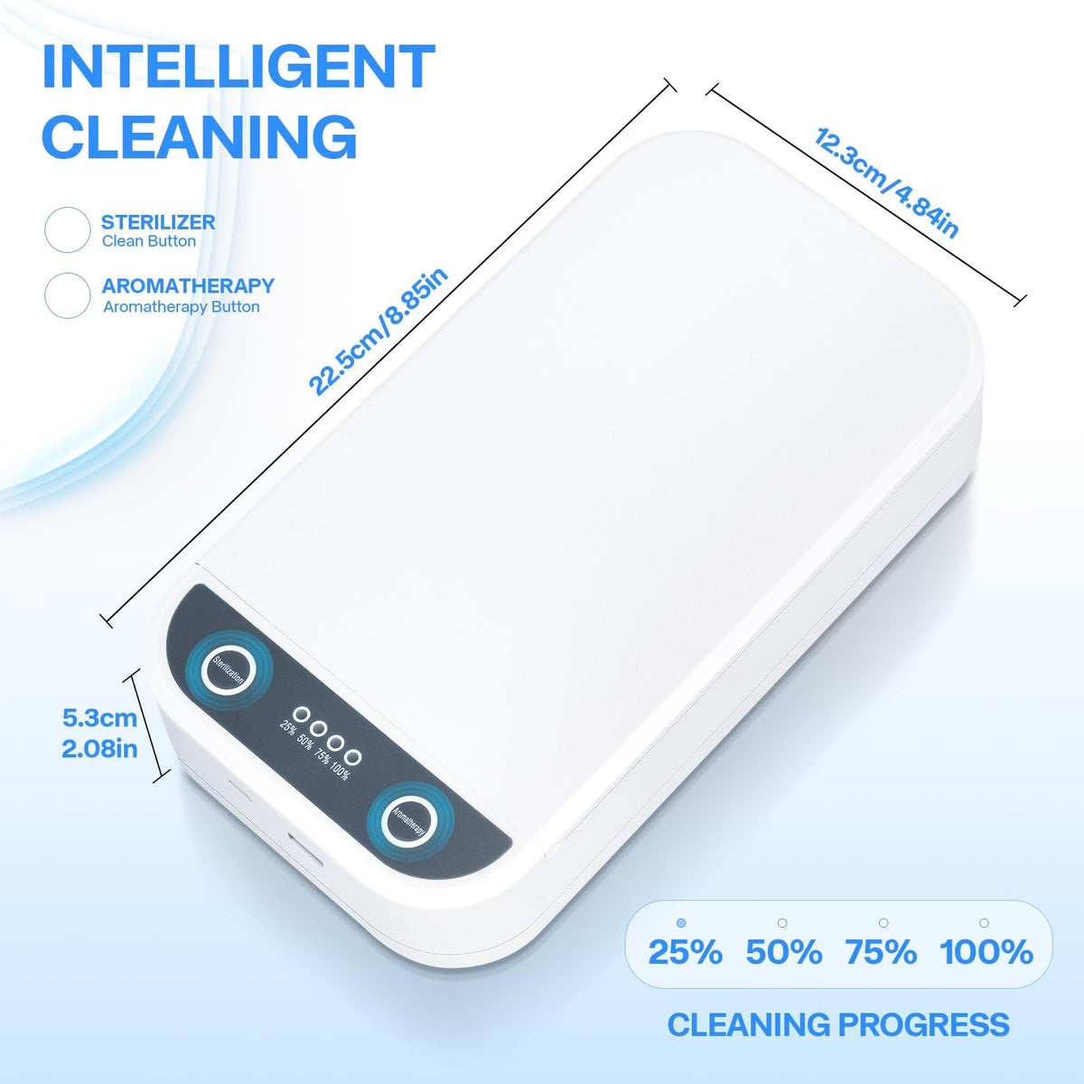 Nail Tool Sterilizer with Blue Light,Portable USB Sterilizer For Nail Tools Nail Cleaning Box Beauty Tool Cleaner Machine for for Nail Salon, Tweezers, Jewelry, Phone, Manicure Tools Cleaning VXN Beauty
