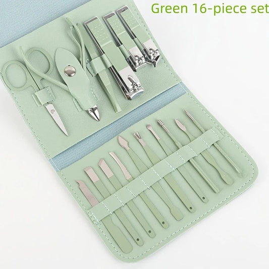 16-Piece Nail Care Set | Portable & Professional, One Box for Hand & Foot Details.BLUE VXN Beauty