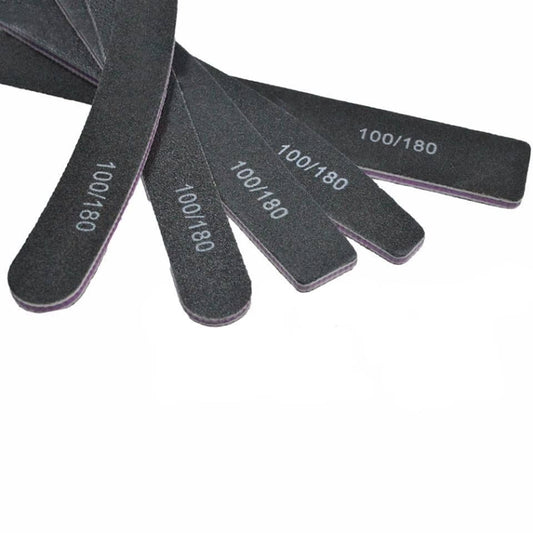 5pcs double-sided nail files 100/180 grit, black VXN Beauty