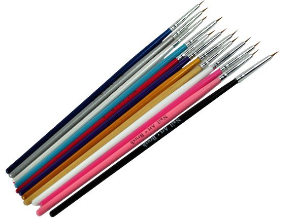 12pcs nail art brushes, MultiColor VXN Beauty