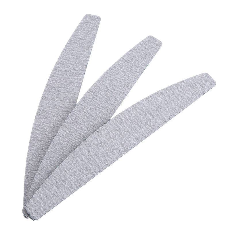 5-pack Half Moon Zebra Nail Files, 100/120 Grit, with Storage Case VXN Beauty