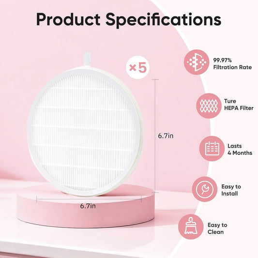 5 Pack Nail Dust Collector ilters Compatible with Melody Susie Dust Collector, Models SPro/ XC320J, ilters 99% o Nail Dust, Reusable & Easy to Clean VXN Beauty
