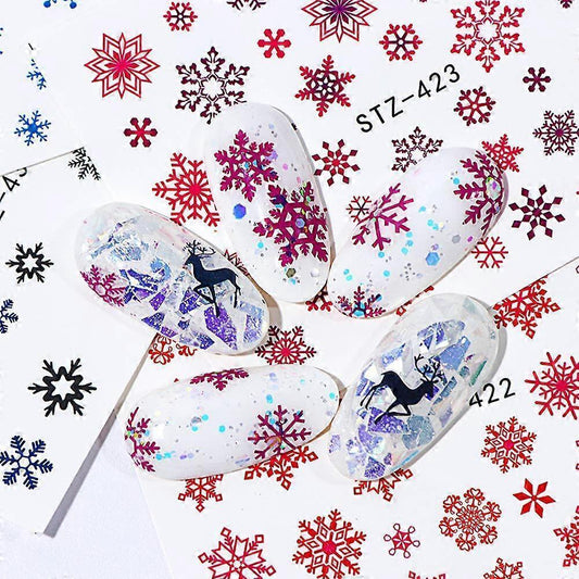Christmas Nail Sticker New Year Water Decals Christmas Decoration Patch Watermark Nail Art Decoration VXN Beauty