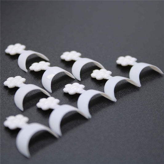 100pcs Fake Nail Tips White French Moon Shaped Smile Fake Nail Tips Short Artificial Acrylic Fake Nail Nail Decoration VXN Beauty