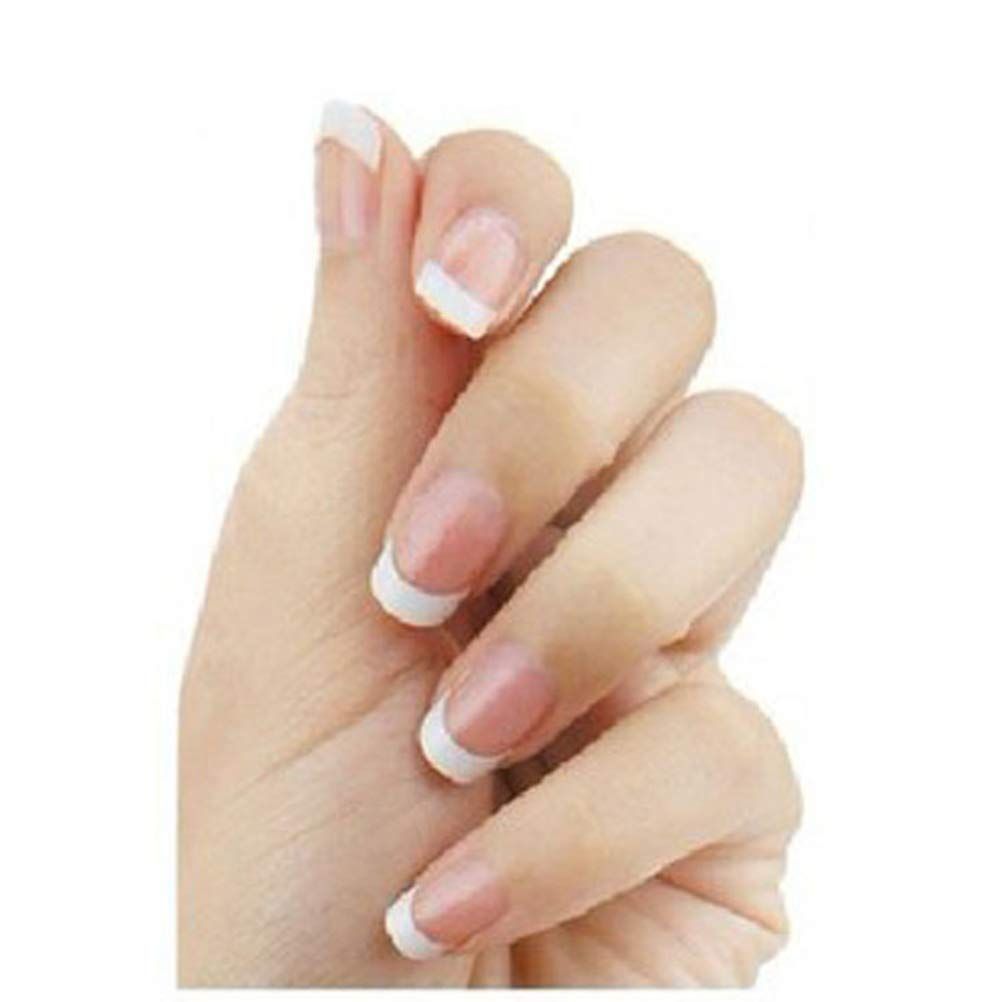 100pcs Fake Nail Tips White French Moon Shaped Smile Fake Nail Tips Short Artificial Acrylic Fake Nail Nail Decoration VXN Beauty