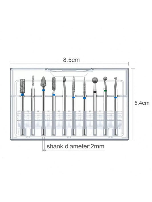 10 Pieces Nail Drill Bit Sander 332 Electric Nail File Diamond Pedicure Professional Sander Nail Accessories Sets Nail Drill Bits Pedicure Nail Art Tools Manicure Kit VXN Beauty