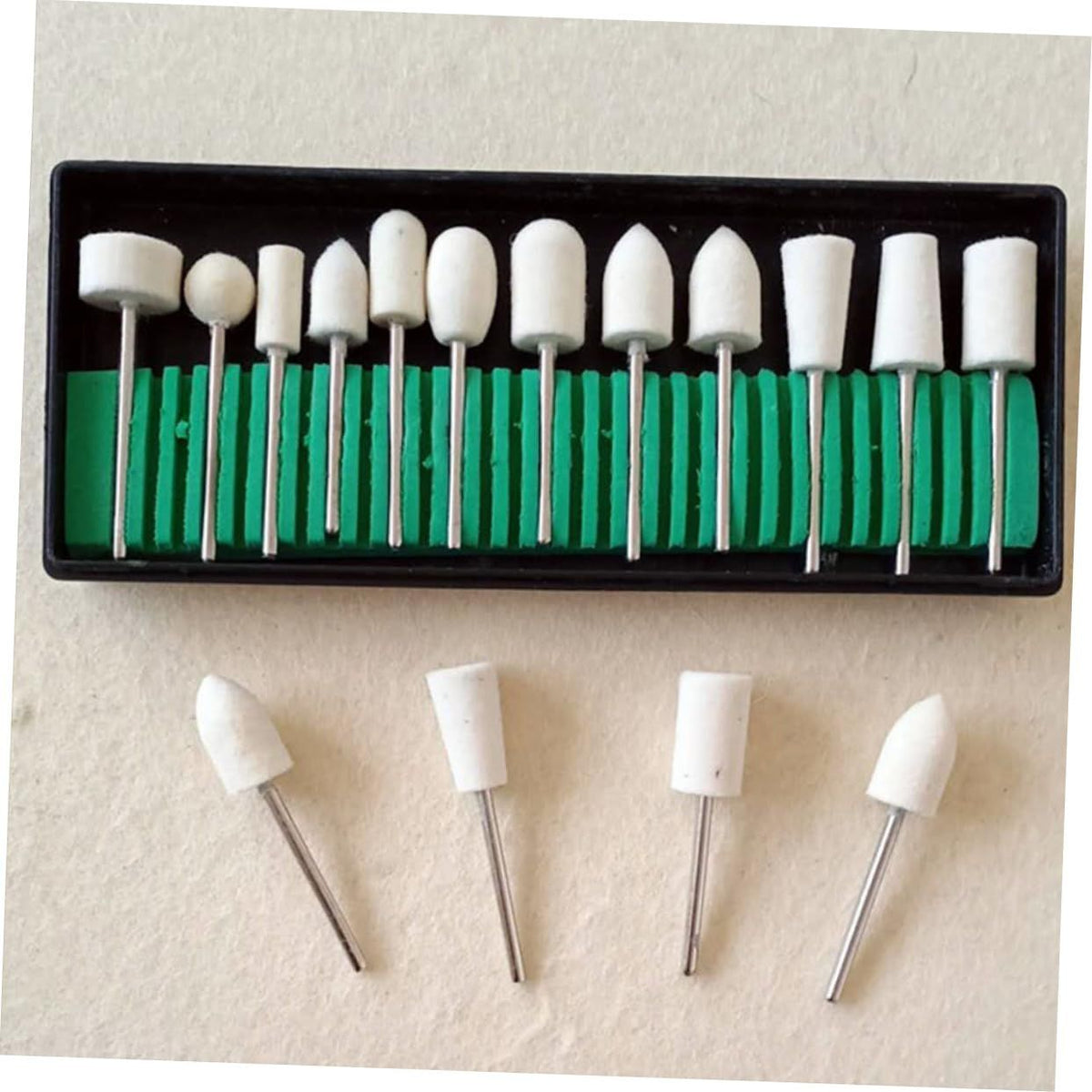 Nail Drill Bits - 12pcs/set Electric Nail Wool Polishing Drill Bits Kit 3/32 File Buffer Shank Bit Manicure Pedicure Tools VXN Beauty