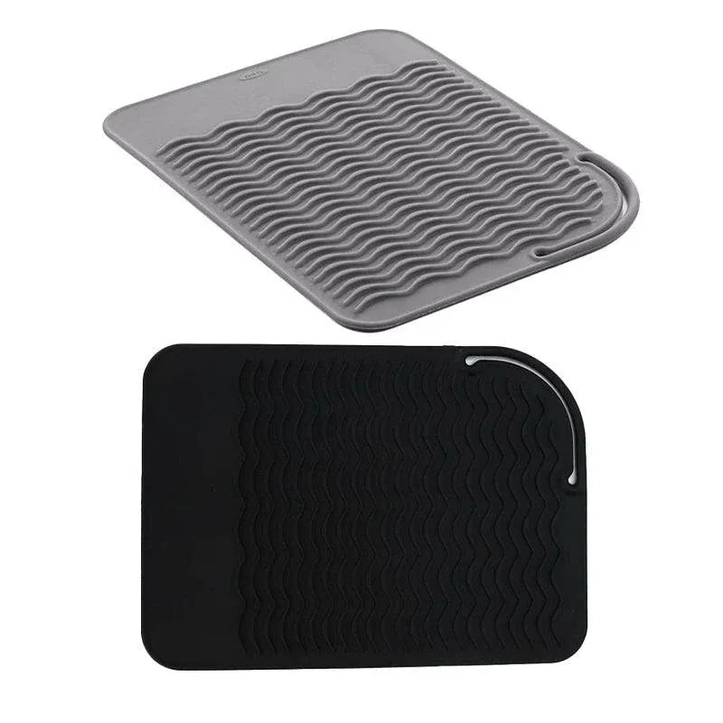 Hair Styling Tools Heat Resistant Mat for Curling Iron Flat Iron Straightener Pad - Grey VXN Beauty