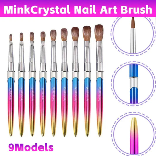Kolinsky Acrylic Nail Art Brush Manicure Powder Professional Tools Size 2-18 - 6# VXN Beauty