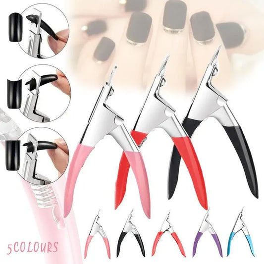 Acrylic Nail Tip Cutter False Nail Clipper U Shape Manicure Art Trimmer Tool - Pink VXN Beauty