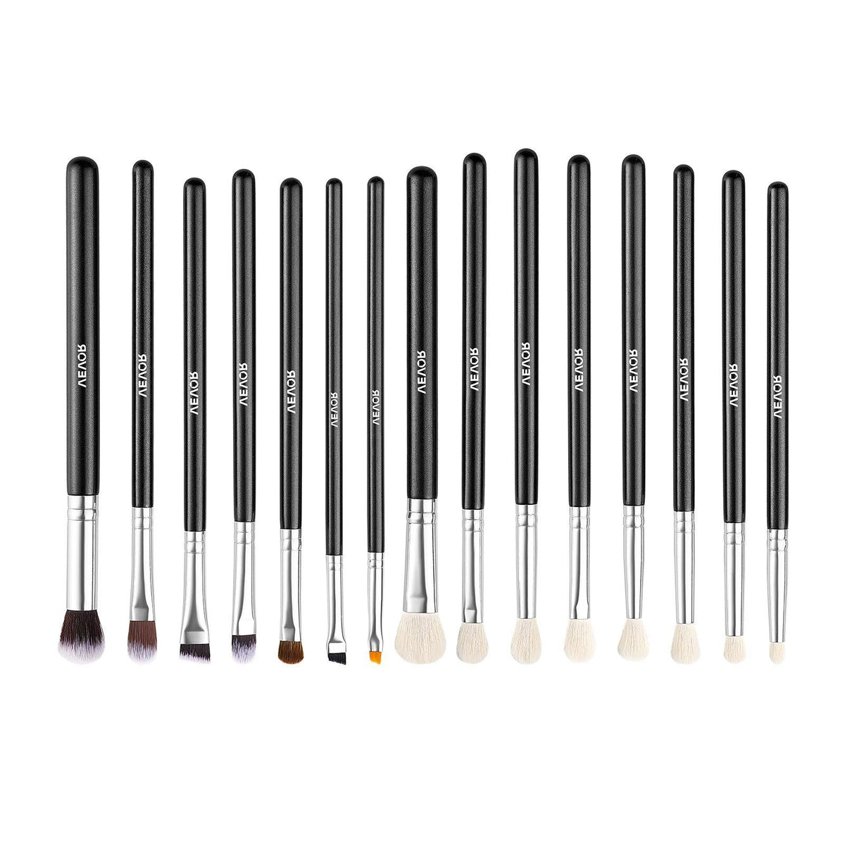 15-Piece Makeup Brush Set for Foundation Blending Eyeshadow, Portable and Travel-Friendly VXN Beauty