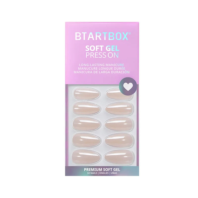 Glazed Donut Almond Nails - Soft Gel Press On