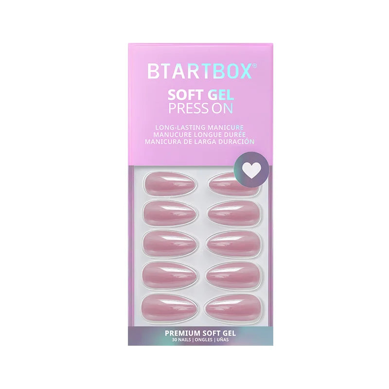 Lotus Glazed Almond Nails - Soft Gel Press On