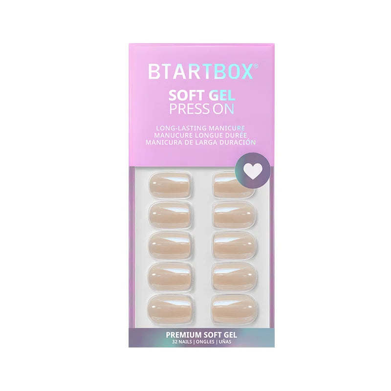 Cream Soda Short Square Nails - Soft Gel Press On