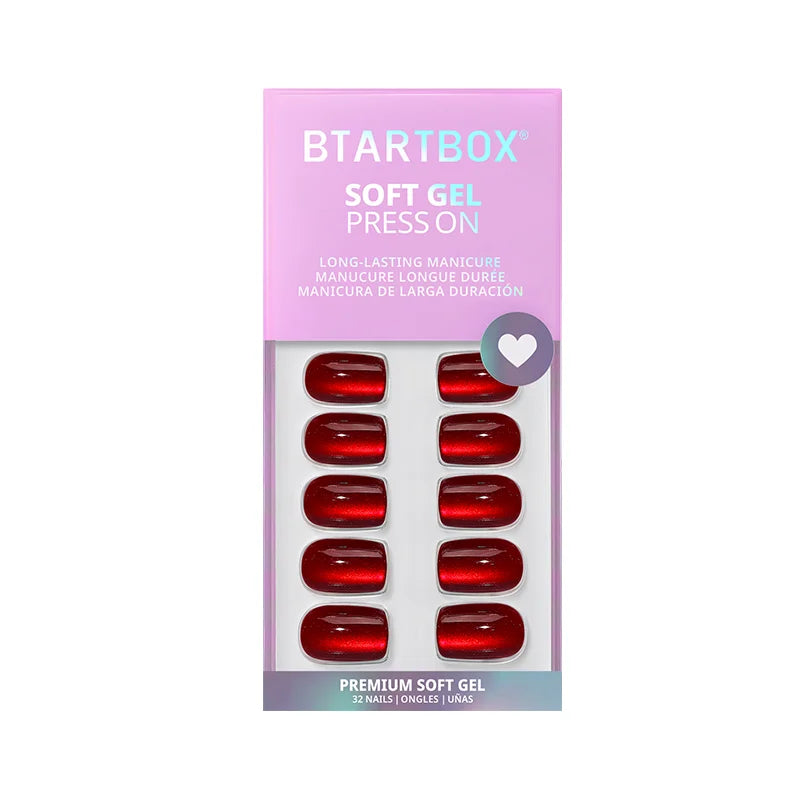 Hot Love Square Nails - Soft Gel Press On