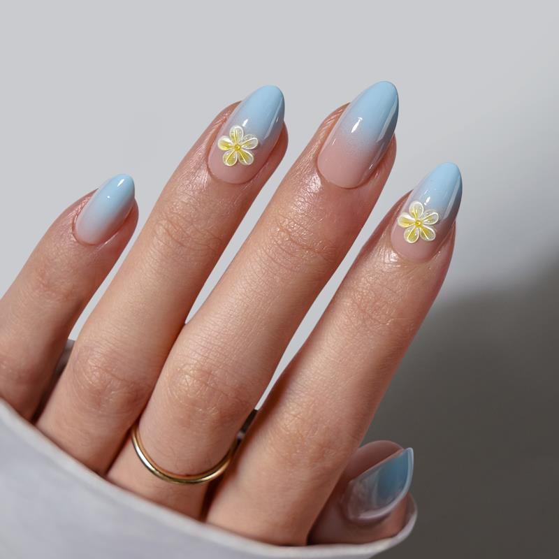 Garden Party Almond Nails - Soft Gel Press On