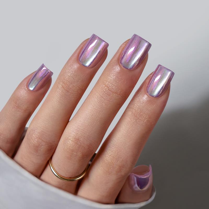 Glass Ocean Square Nails - Soft Gel Press On