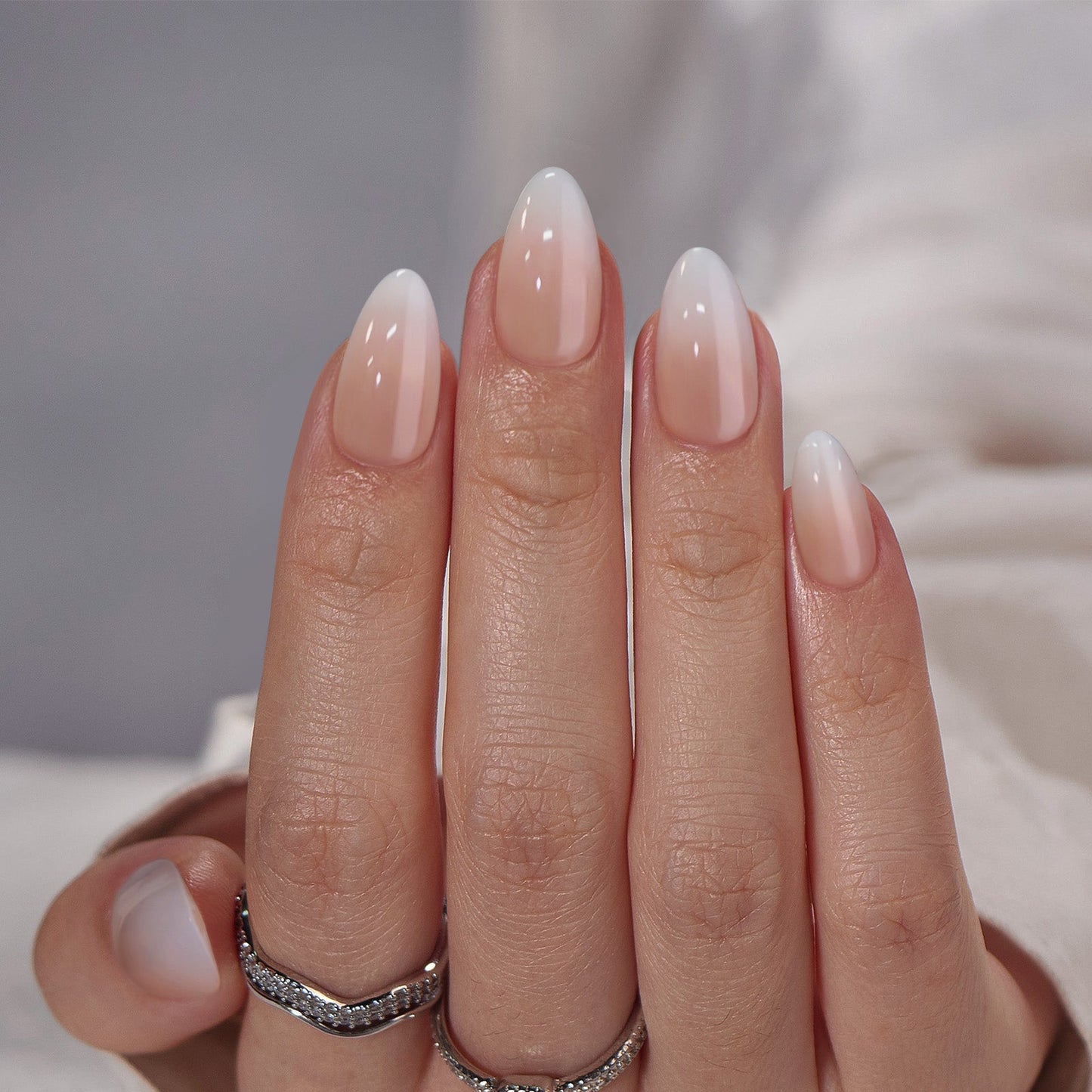 Vanilla Cream Almond Nails - Soft Gel Press On