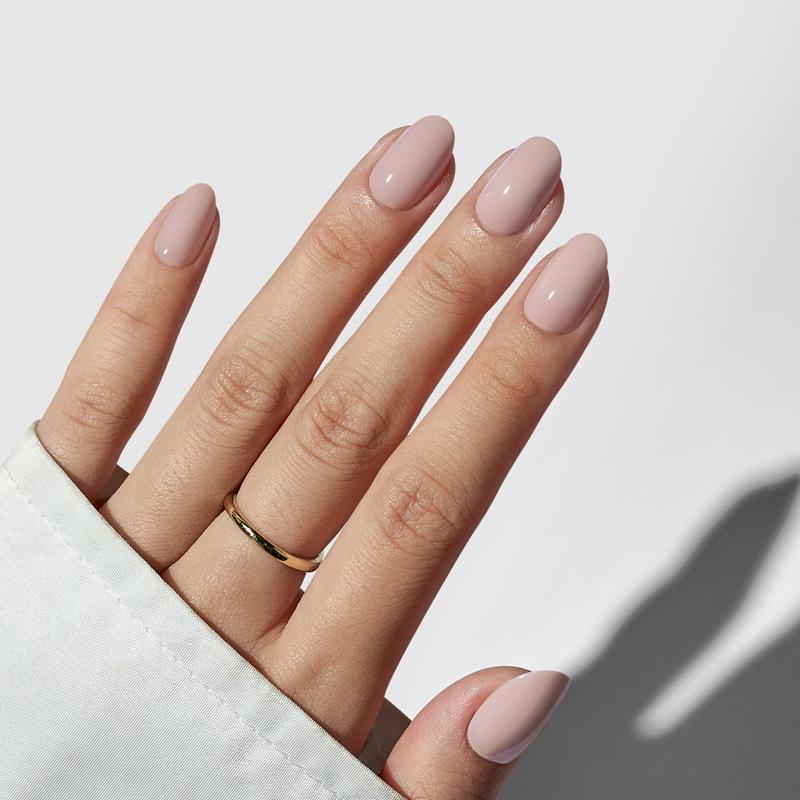 Taro Milkshake Oval Nails - Soft Gel Press On
