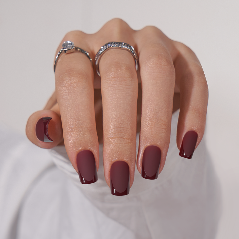 Cozy Cocoa Square Nails - Soft Gel Press On
