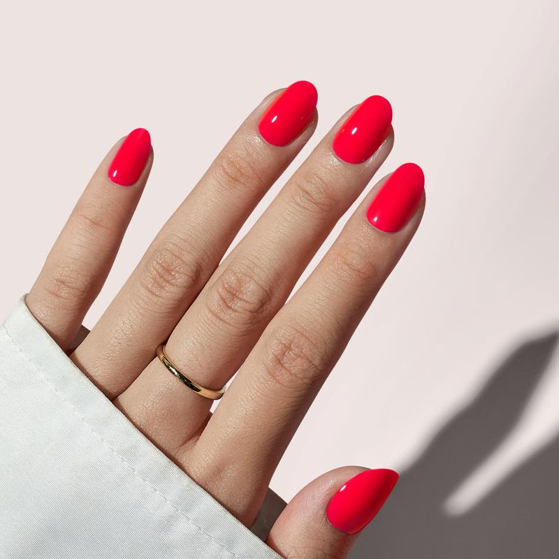 Tomato Tango Oval Nails - Soft Gel Press On