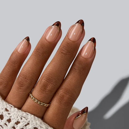animal print french tip nails