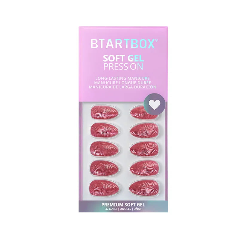 Crystal Wave Almond Nails - Soft Gel Press On