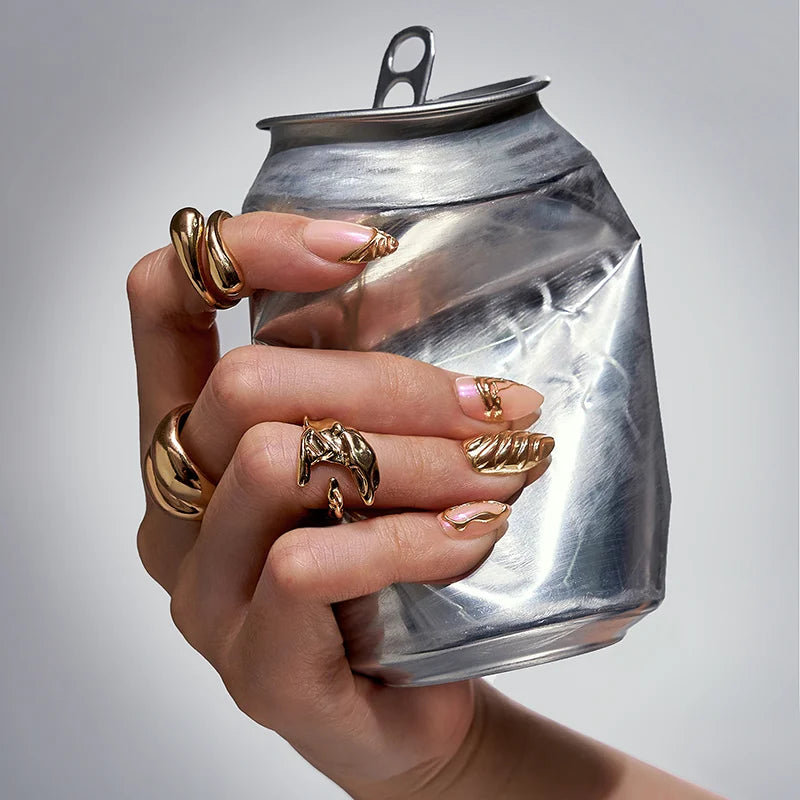 Metalhead Almond Nails - Soft Gel Press On