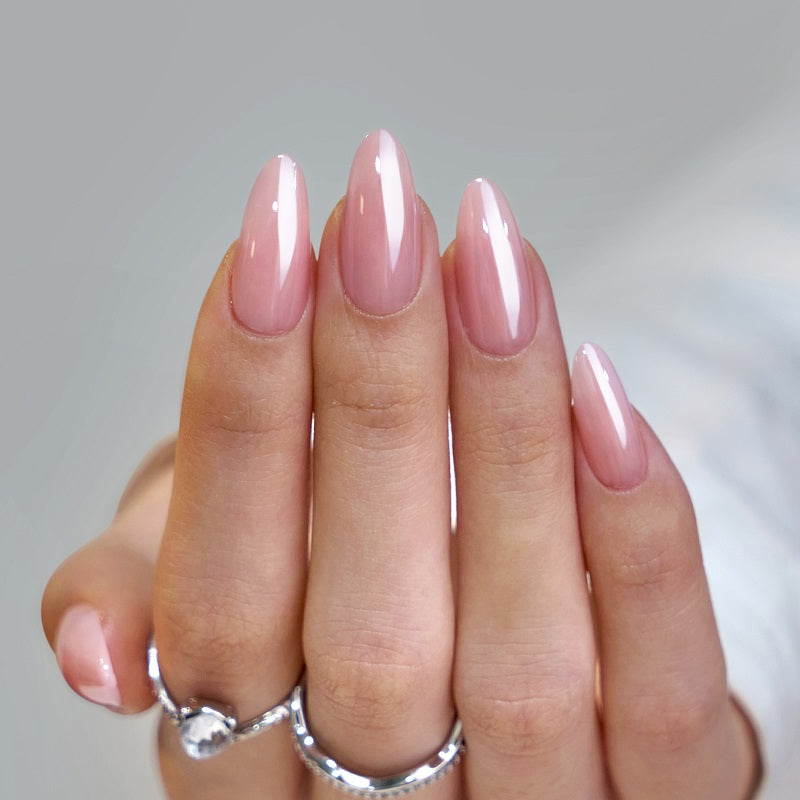 Lotus Glazed Almond Nails - Soft Gel Press On