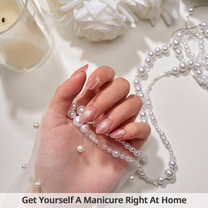 Tassel Shine Almond Nails - Soft Gel Press On