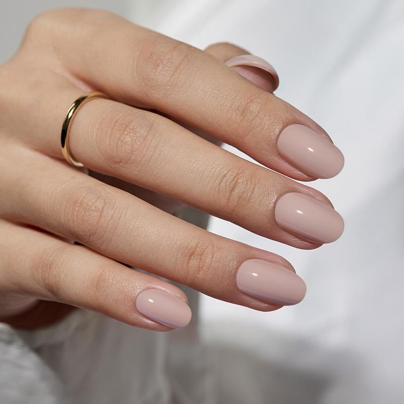 Taro Milkshake Oval Nails - Soft Gel Press On