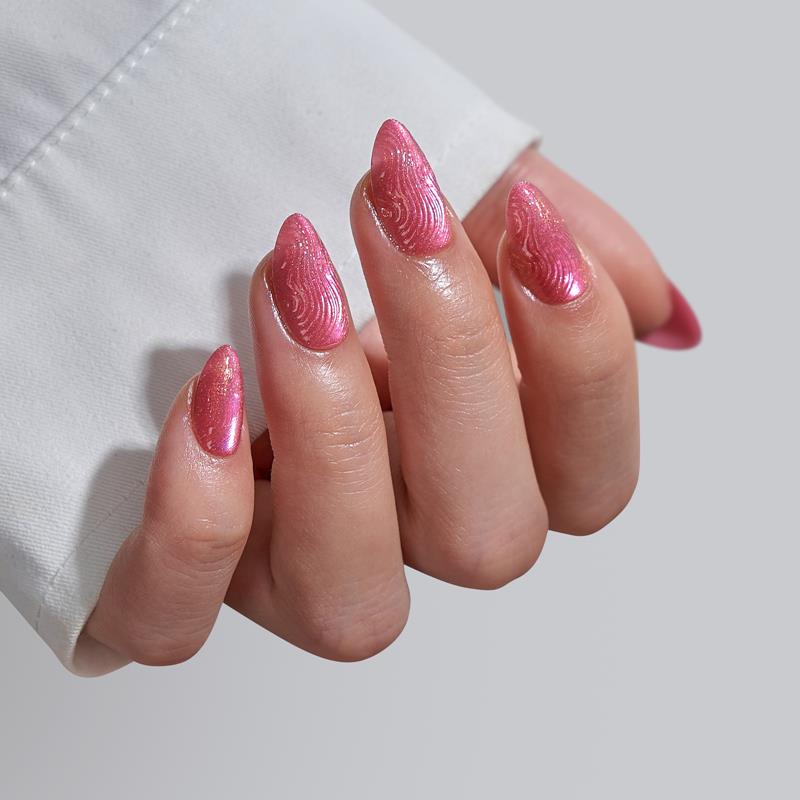 Crystal Wave Almond Nails - Soft Gel Press On