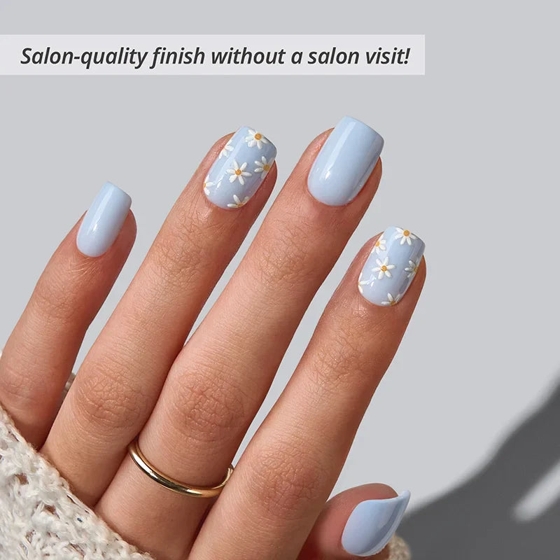 Porch Sky Squoval Nails - Soft Gel Press On
