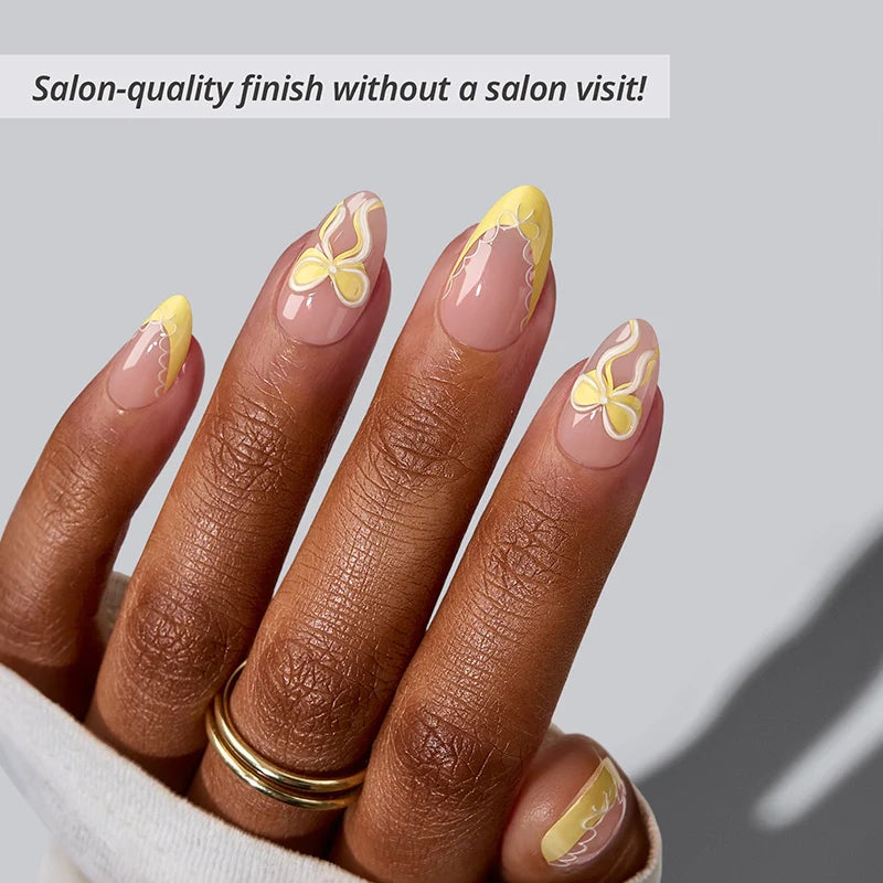 Sunny Side Almond Nails - Soft Gel Press On