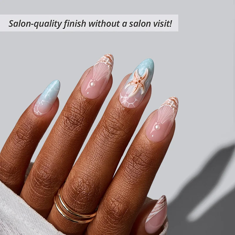 Tide Play Almond Nails - Soft Gel Press On
