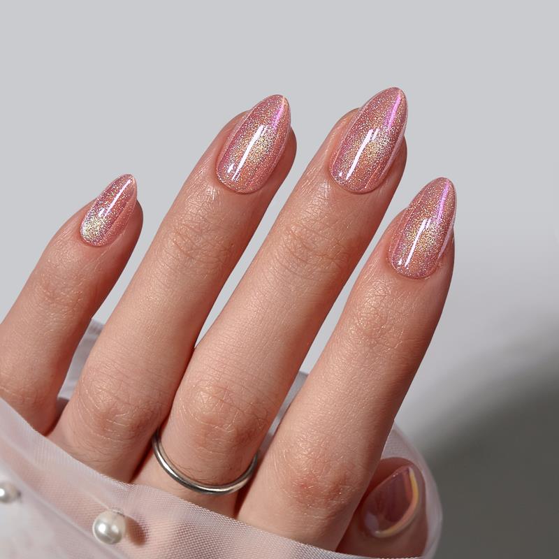 Tassel Shine Almond Nails - Soft Gel Press On