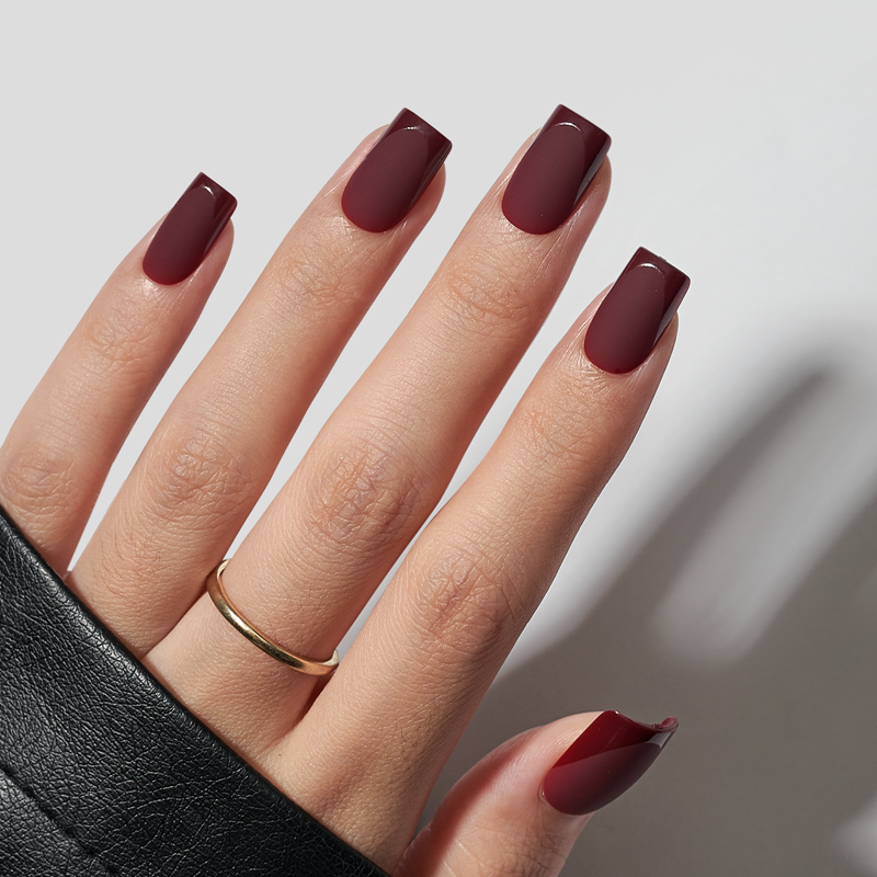 Cozy Cocoa Square Nails - Soft Gel Press On