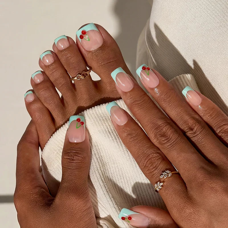 Berry Pail Square Nails - Soft Gel Press On