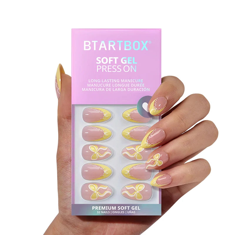 Sunny Side Almond Nails - Soft Gel Press On