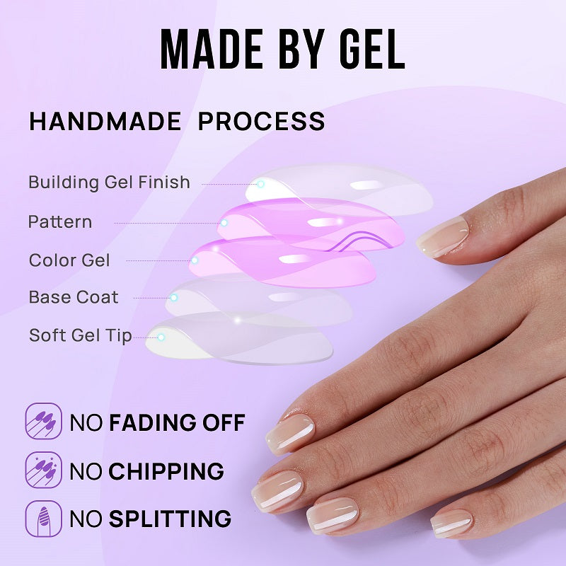 Cream Soda Short Square Nails - Soft Gel Press On