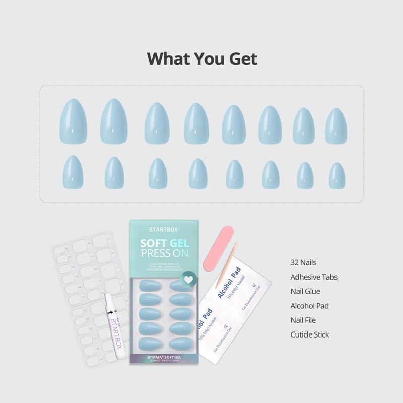 Sky Dash Almond Nails - Soft Gel Press On