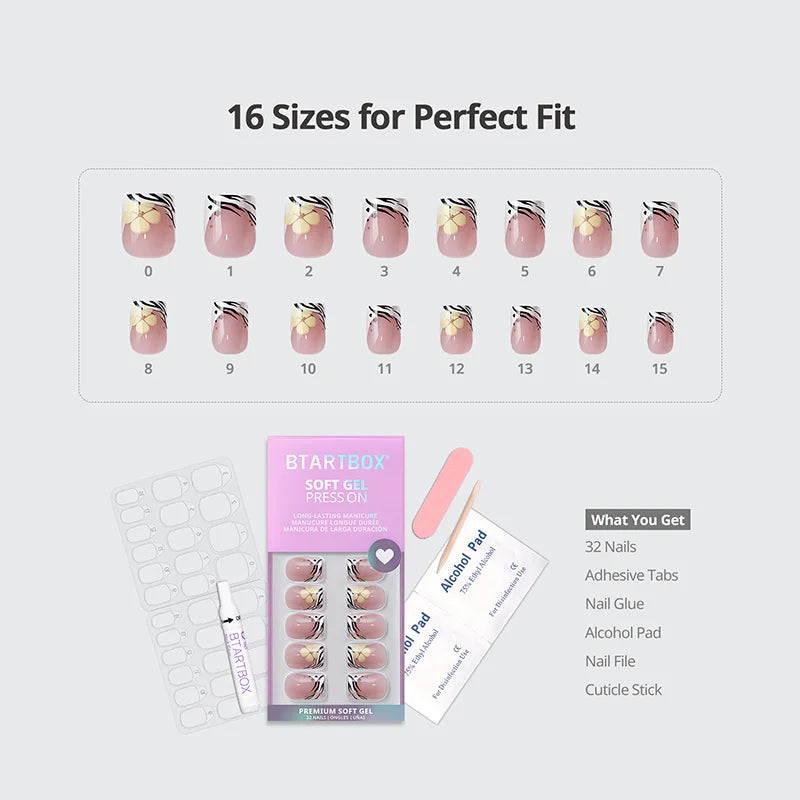 Isle Plumeria Square Nails - Soft Gel Press On