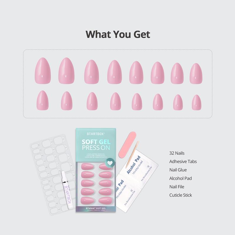 Bounce Kiss Almond Nails - Soft Gel Press On