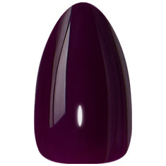 Purple nail polish on a white background