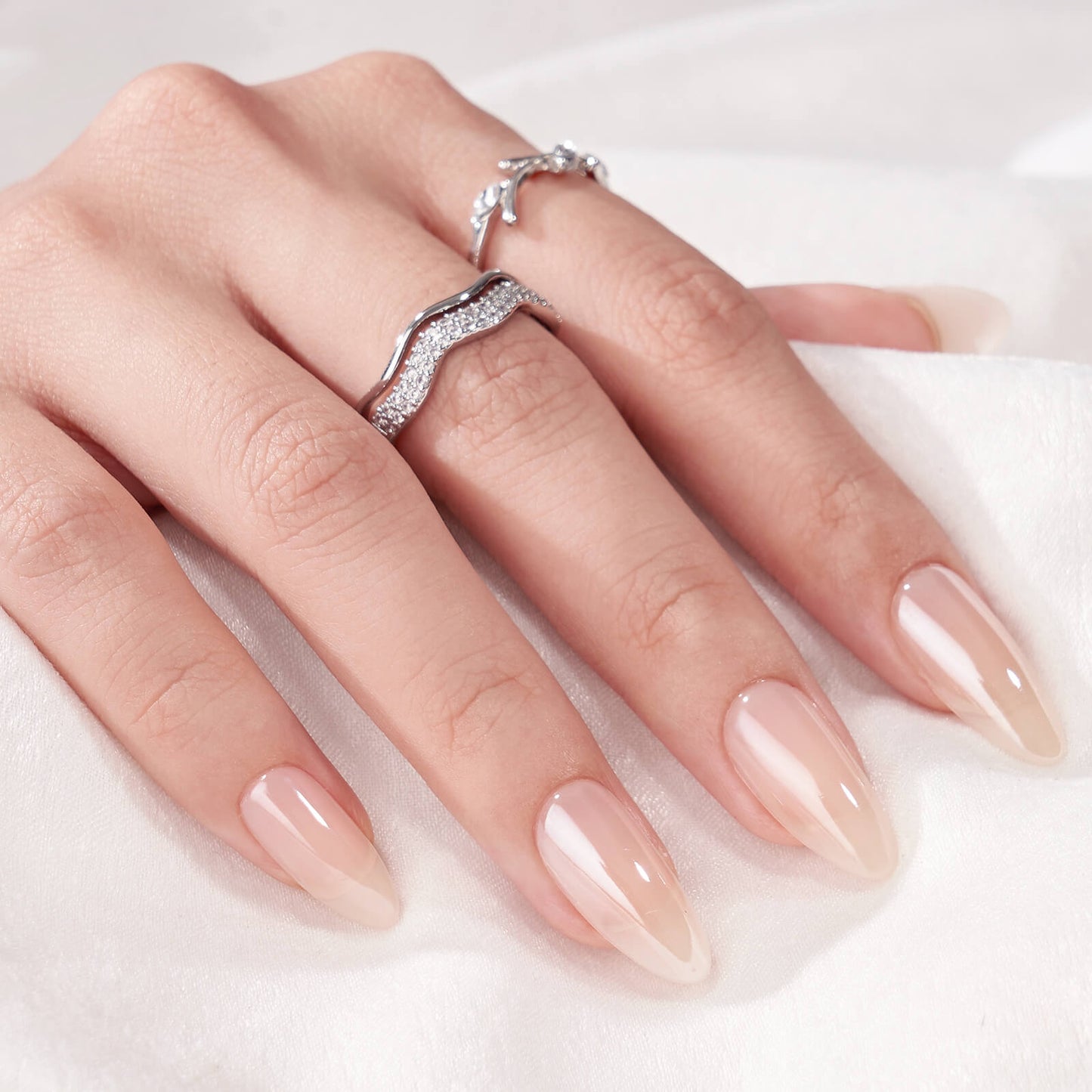 Glazed Donut Almond Nails - Soft Gel Press On